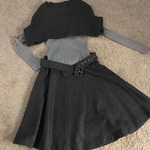 4pc Wool Skirt with Shrug